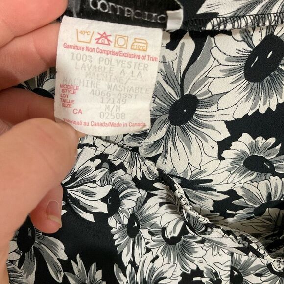 M collection floral skirts, maxi, black, white zip closure size medium - Picture 5 of 8